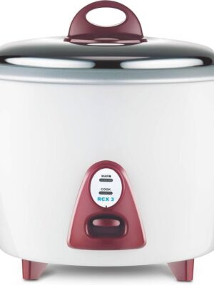 Bajaj Majesty New RCX3 Multifunction Cooker with 1.5 Litres, Cool Touch Handles (White and Pink)