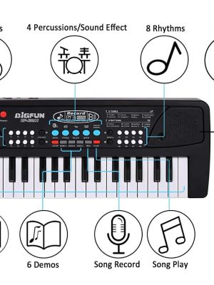 PIANO  KEYBOARD WITH MICROPHONE