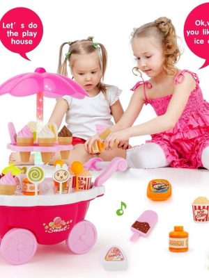 39 Pcs Ice Cream Sweet Cart Without Light and Music