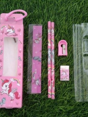 Unicorn Pencil, Eraser, Sharpener, Scale Gift set