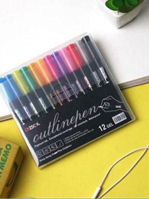 12 PIS GEL OUTLINE PEN