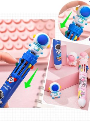 SPACE MULTICOLORED PEN ( 10 RIFIL)